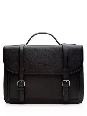 Ted Baker Black Leather Buckle Briefcase